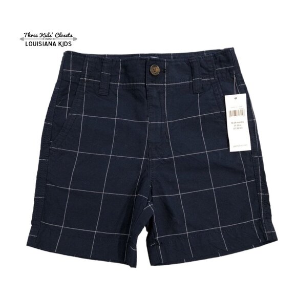 GAP Other - NEW Baby Gap 18-24m Navy Blue Grid Print Shorts